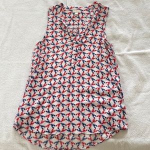 C Wonder sleeveless top with red and blue lobsters
